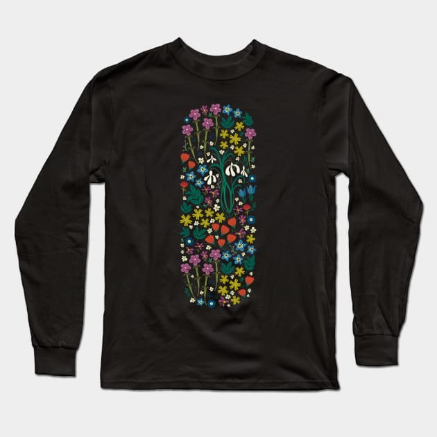 Botanical Flowers Long Sleeve T-Shirt by Anna Deegan